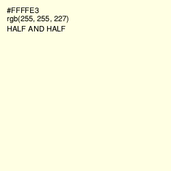 #FFFFE3 - Half and Half Color Image